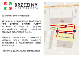 Utrudnienia w parkowaniu w dniu 20 maja 2016 r.