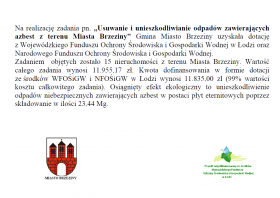 Usuwanie i unieszkodliwianie odpadów zawierających azbest