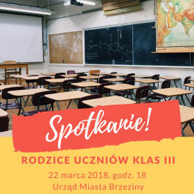 Spotkanie rodziców uczniów klas III