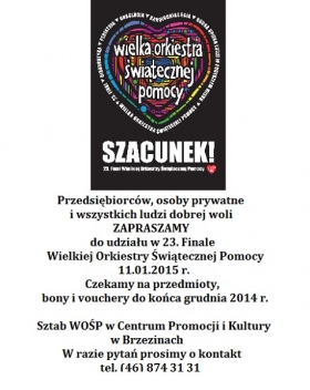 23. Fianał Wielkiej Orkiestry Światecznej Pomocy