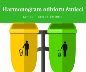 Harmonogram odbioru śmieci (lipiec - grudzień)
