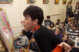 Pokaz malowania ustami