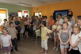 Na urodzinach nie mogło zabraknąć olbrzymiego tortu