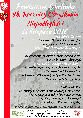 Powiatowe Obchody 98. Rocznicy Odzyskania Niepodległości
