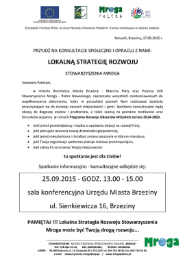 Lokalna Strategia Rozwoju Stowarzyszenia Mroga