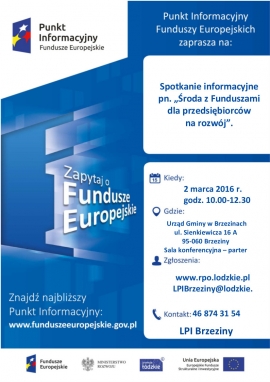 Środa z Funduszami dla przedsiębiorców na rozwój