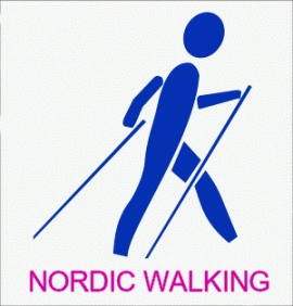 Wspólne spacery po mieście z kijami nordic walking. 