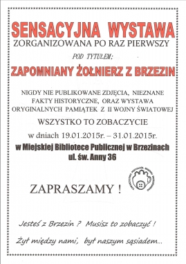 Towarzystwo Przyjaciół Regionu Brzezińskiego zaprasza na wystawę