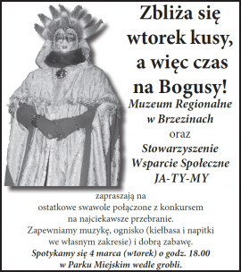 Zbliża się wtorek kusy, a więc czas na Bogusy!